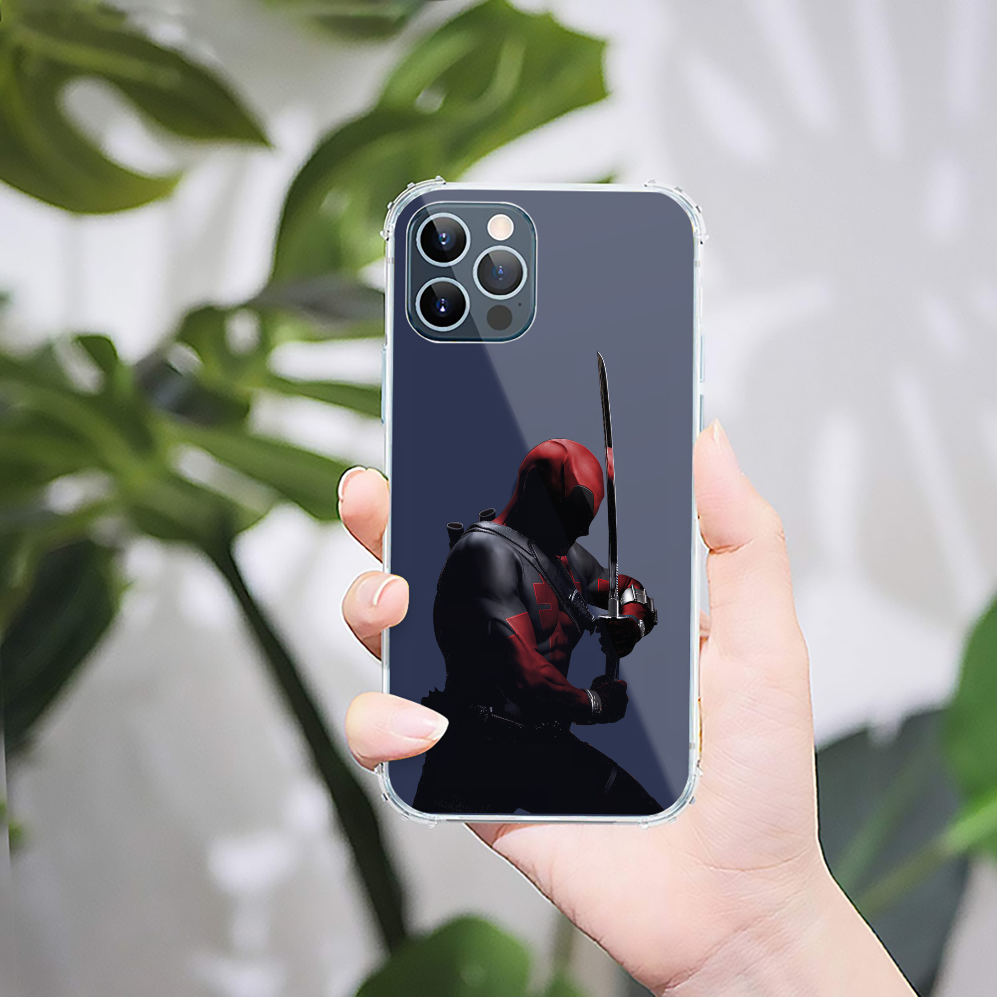 （画像用） Deadpool デッドプール 【iPhone 12シリーズ対応】透明スマホケース（クリアソフトケース）